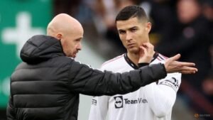 Ronaldo let Man United down, says club’s former boss Ten Hag