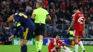 Bayern’s Diaz sidelined with hamstring injury after Arsenal draw