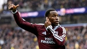 Arsenal join Man City at summit after Villa end leaders’ perfect start