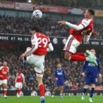 Gabriel shines at both ends as Arsenal ease past Everton to go level with Man City