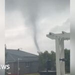 Rare tornado whips through small Australian town