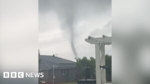 Rare tornado whips through small Australian town