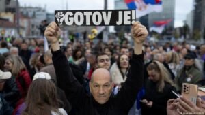 Tens of thousands join student movement rally in Serbia ahead of key polls