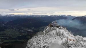 A fire has flared up again at Adolf Hitler’s Eagle’s Nest retreat in southern Germany