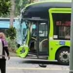 Six passengers injured after chain collision involving three public buses in Yishun
