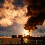 Ukraine sets Saint Petersburg refinery ablaze in large-scale drone attack
