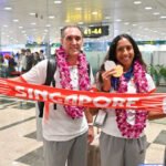 ‘Filled with a lot of pride’: Singapore’s Shanti Pereira returns home after making history at Asian Games